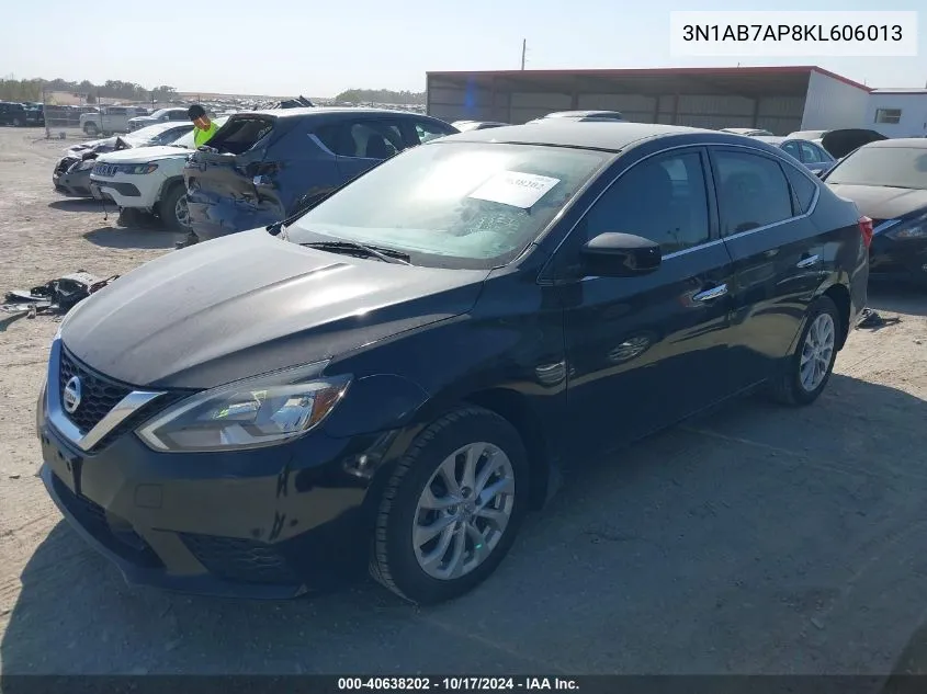 2019 Nissan Sentra Sv VIN: 3N1AB7AP8KL606013 Lot: 40638202