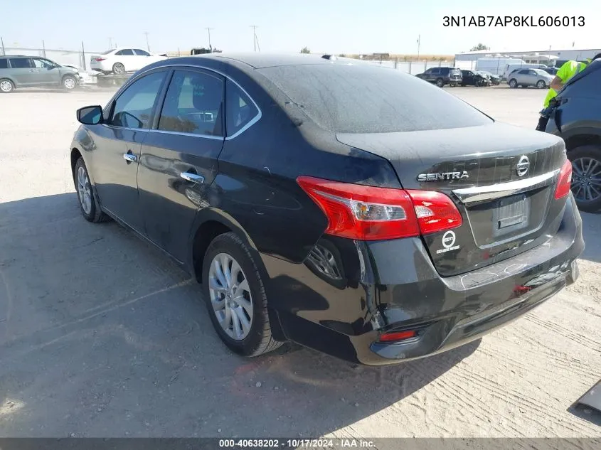 2019 Nissan Sentra Sv VIN: 3N1AB7AP8KL606013 Lot: 40638202