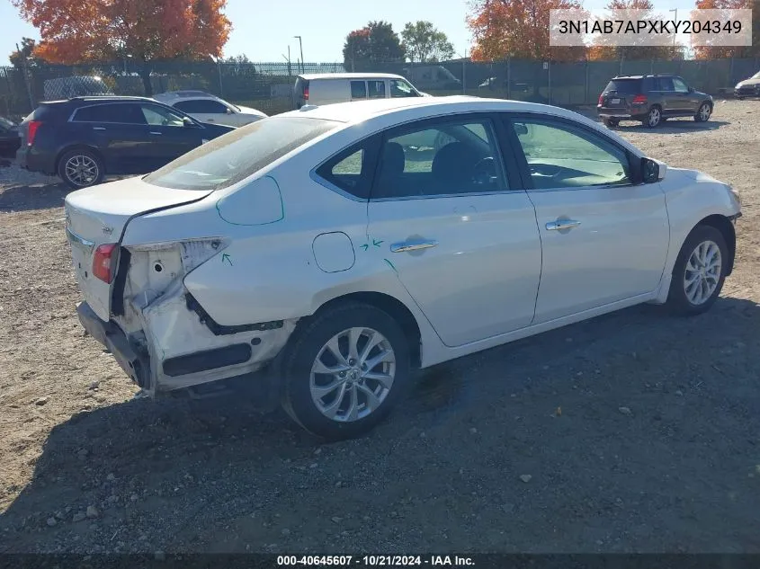 3N1AB7APXKY204349 2019 Nissan Sentra S/Sv/Sr/Sl