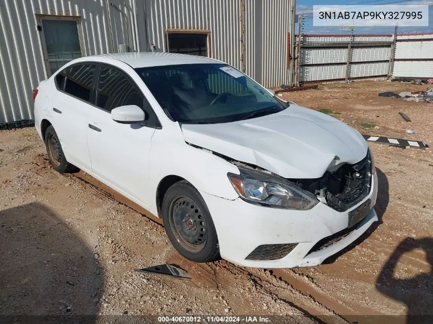 2019 Nissan Sentra S VIN: 3N1AB7AP9KY327995 Lot: 40670012