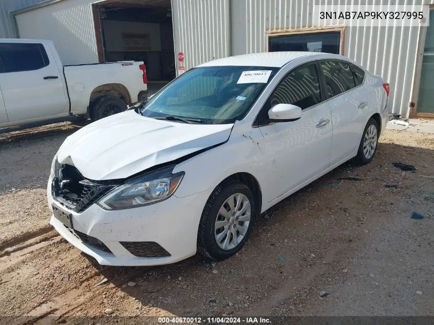 2019 Nissan Sentra S VIN: 3N1AB7AP9KY327995 Lot: 40670012