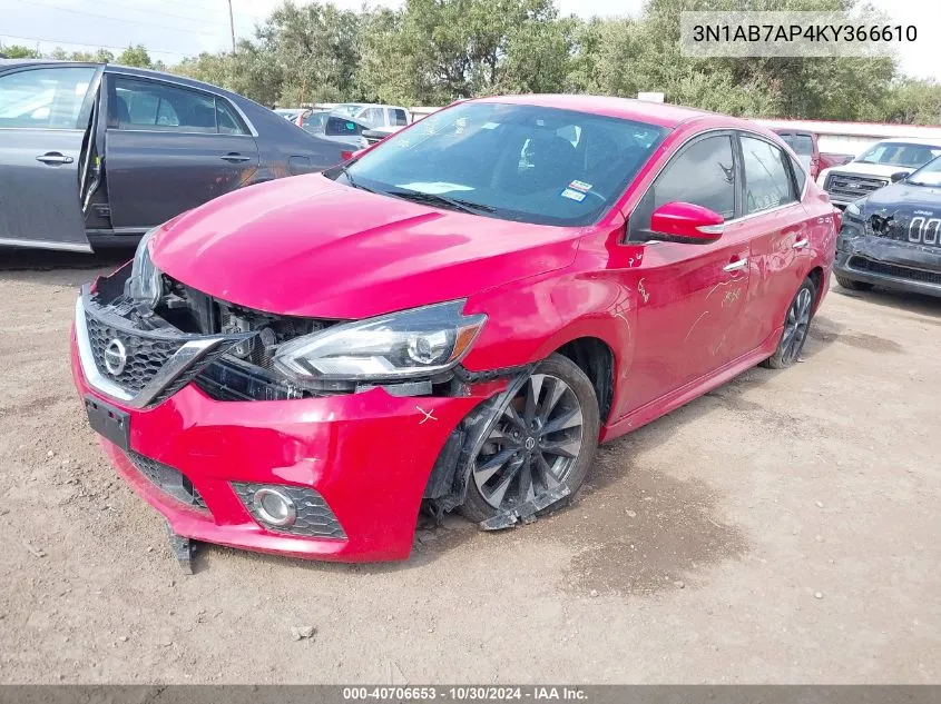 3N1AB7AP4KY366610 2019 Nissan Sentra Sr