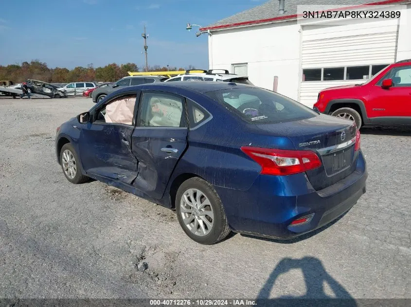 3N1AB7AP8KY324389 2019 Nissan Sentra Sv