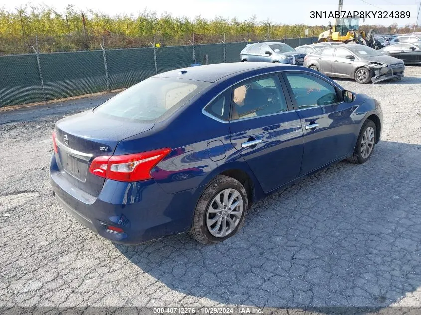 3N1AB7AP8KY324389 2019 Nissan Sentra Sv