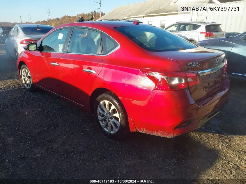 3N1AB7AP6KY397731 2019 Nissan Sentra Sv