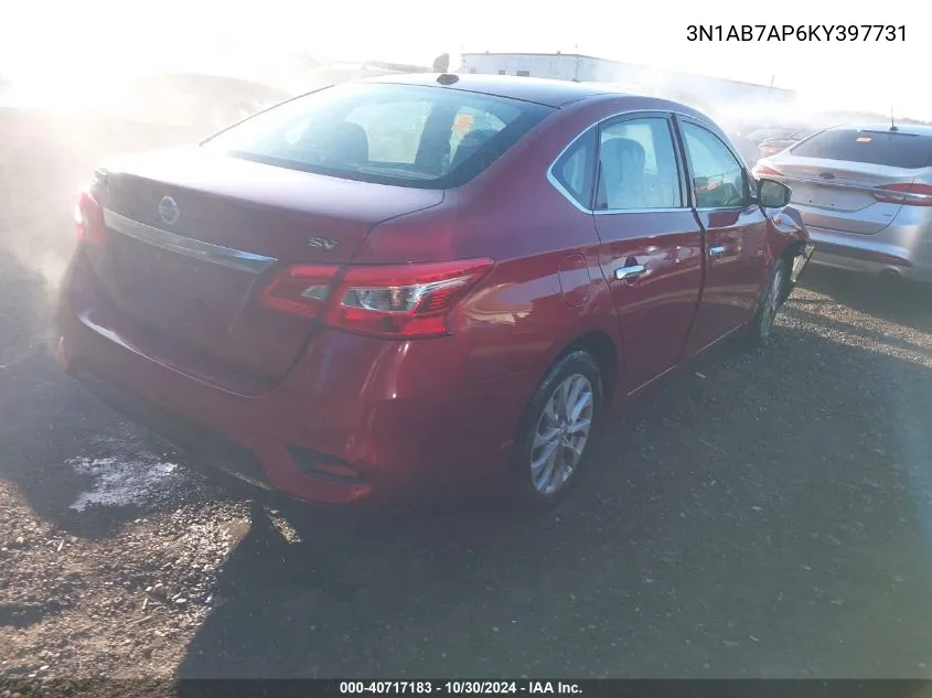 3N1AB7AP6KY397731 2019 Nissan Sentra Sv