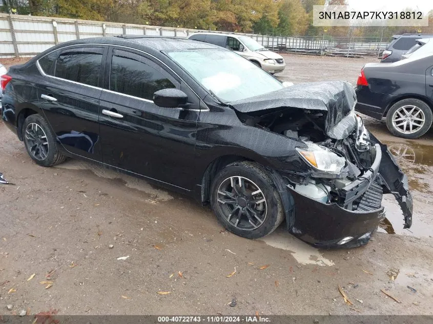 3N1AB7AP7KY318812 2019 Nissan Sentra S