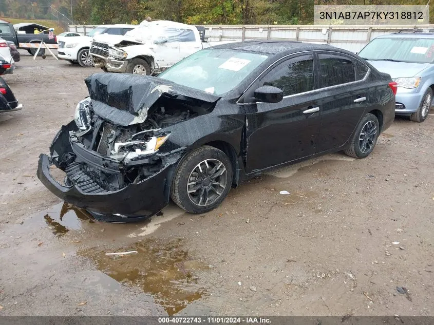 3N1AB7AP7KY318812 2019 Nissan Sentra S