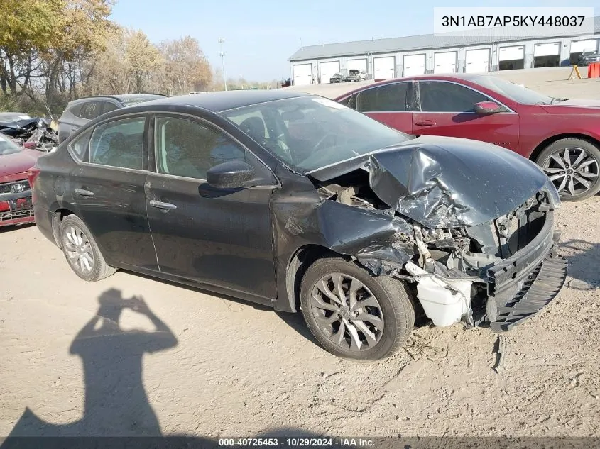 2019 Nissan Sentra Sv VIN: 3N1AB7AP5KY448037 Lot: 40725453