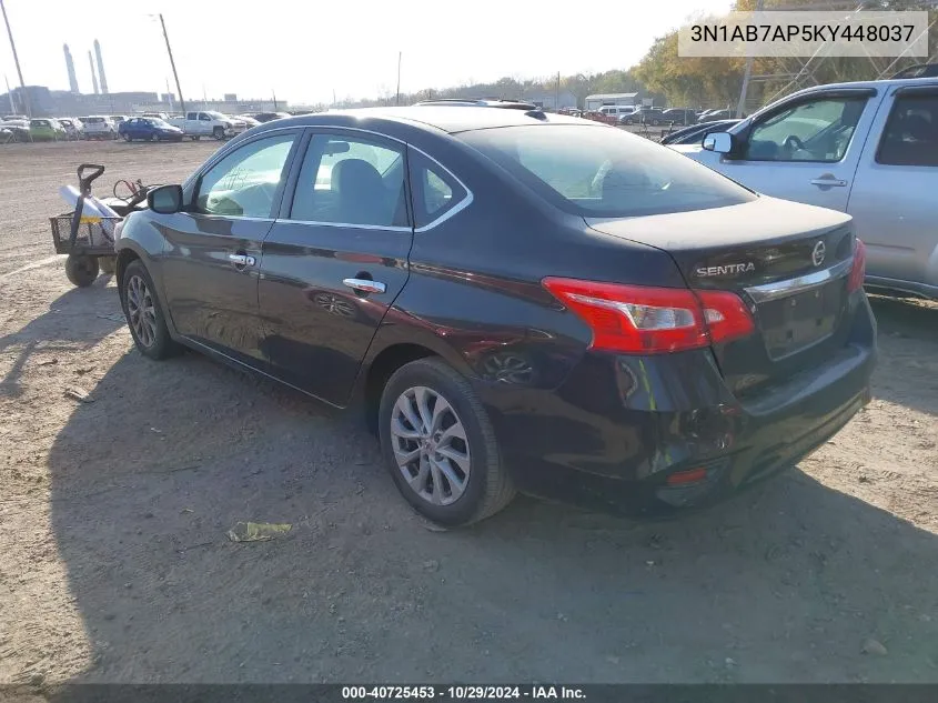 2019 Nissan Sentra Sv VIN: 3N1AB7AP5KY448037 Lot: 40725453