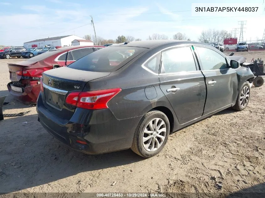 2019 Nissan Sentra Sv VIN: 3N1AB7AP5KY448037 Lot: 40725453