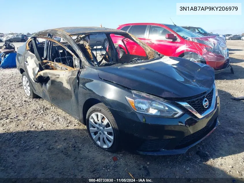 2019 Nissan Sentra S VIN: 3N1AB7AP9KY206979 Lot: 40733830