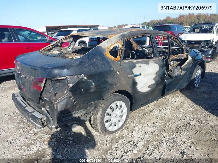 2019 Nissan Sentra S VIN: 3N1AB7AP9KY206979 Lot: 40733830