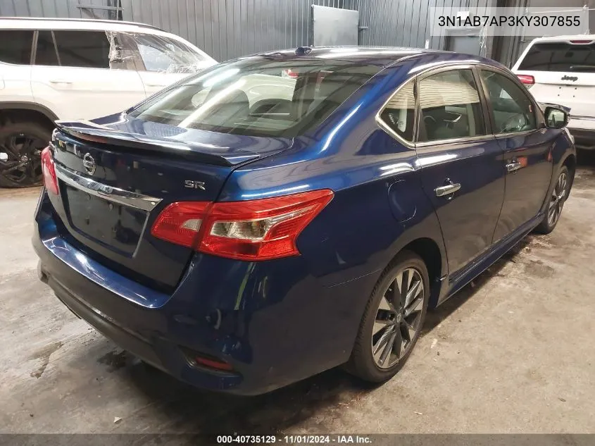 2019 Nissan Sentra Sr VIN: 3N1AB7AP3KY307855 Lot: 40735129