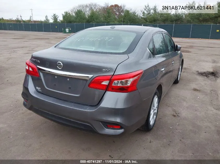 2019 Nissan Sentra Sv VIN: 3N1AB7AP5KL621441 Lot: 40741297