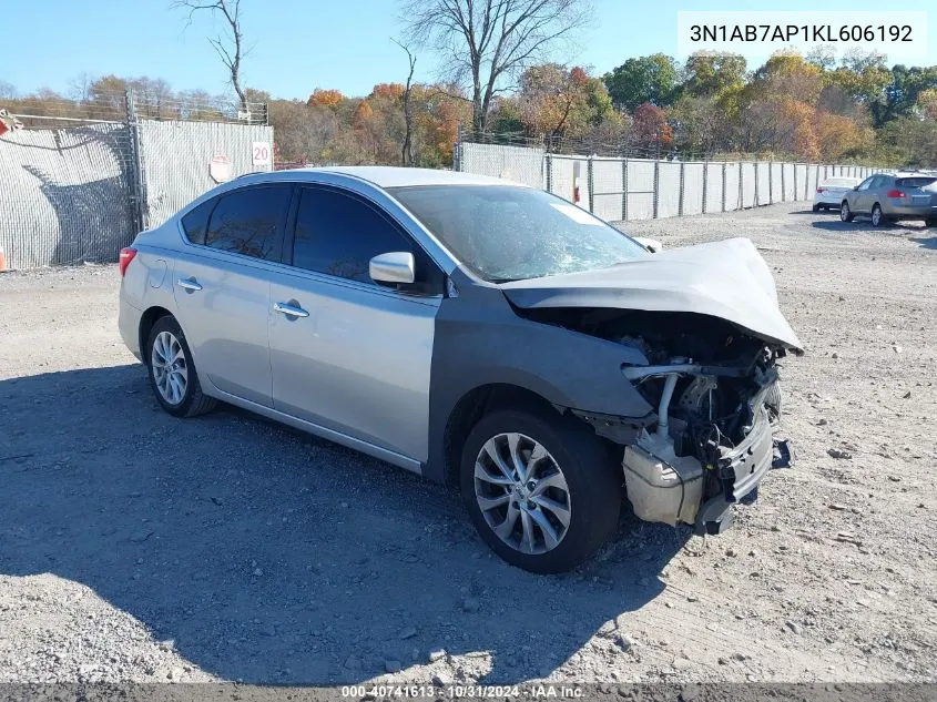 3N1AB7AP1KL606192 2019 Nissan Sentra Sv