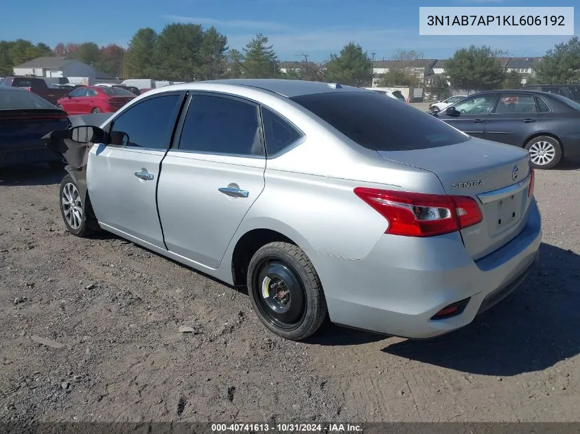 3N1AB7AP1KL606192 2019 Nissan Sentra Sv