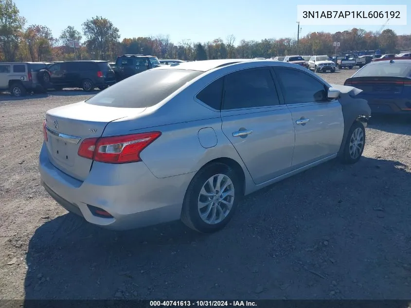 3N1AB7AP1KL606192 2019 Nissan Sentra Sv