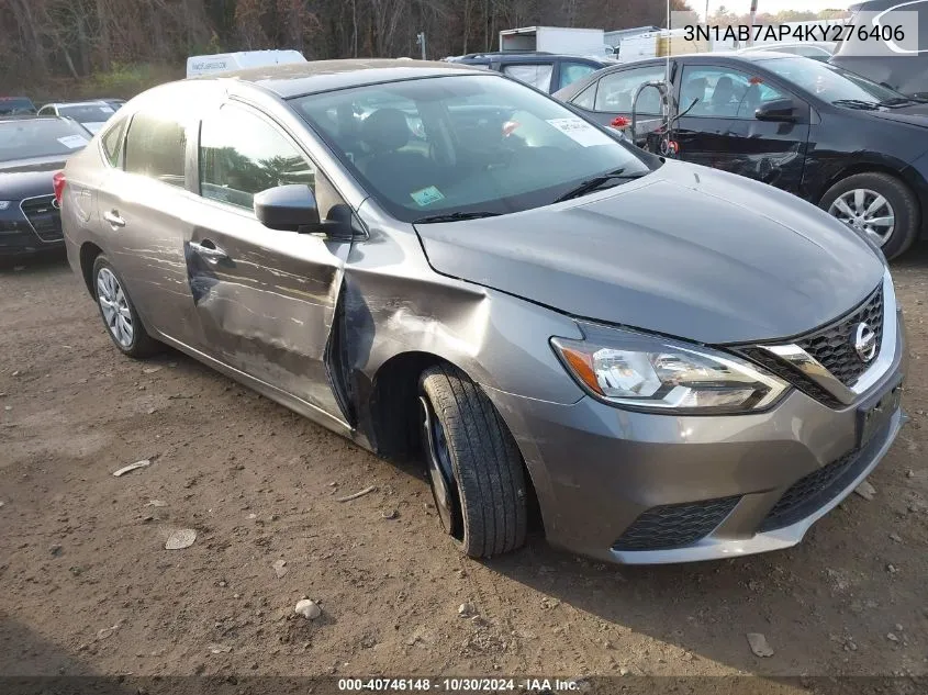 2019 Nissan Sentra S VIN: 3N1AB7AP4KY276406 Lot: 40746148