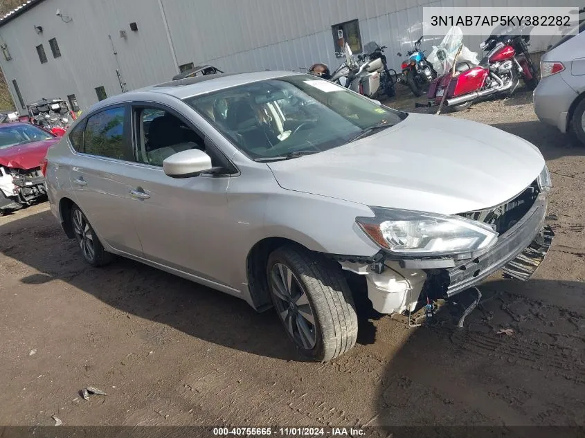 2019 Nissan Sentra Sv VIN: 3N1AB7AP5KY382282 Lot: 40755665