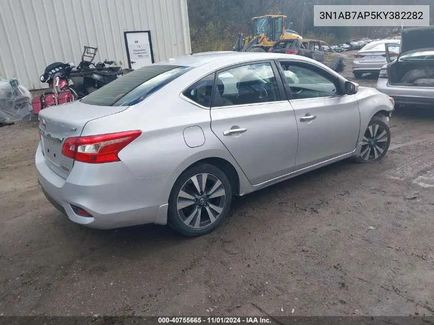 2019 Nissan Sentra Sv VIN: 3N1AB7AP5KY382282 Lot: 40755665