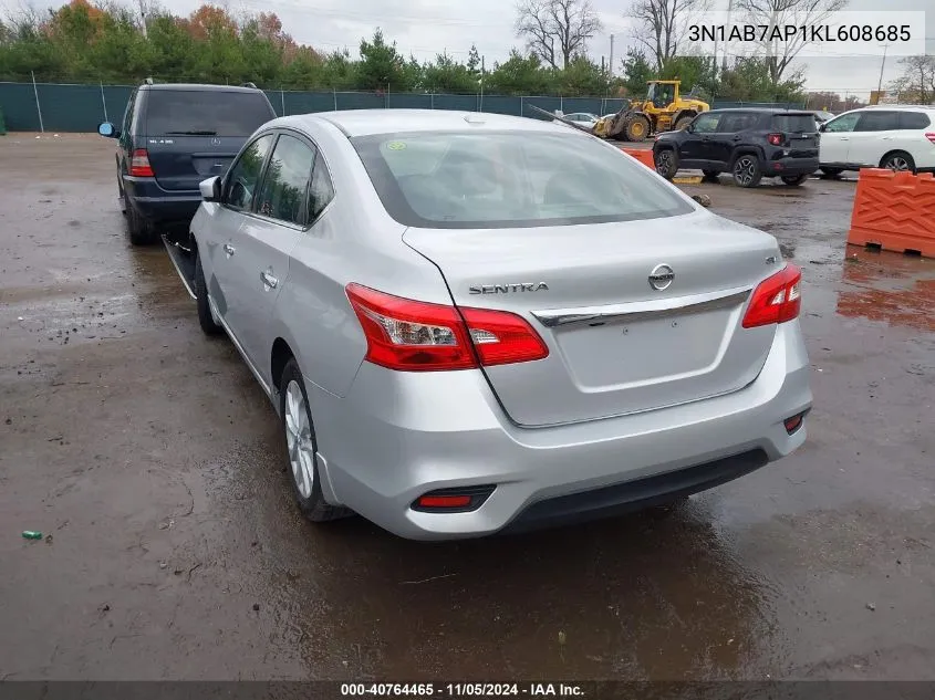 2019 Nissan Sentra Sv VIN: 3N1AB7AP1KL608685 Lot: 40764465