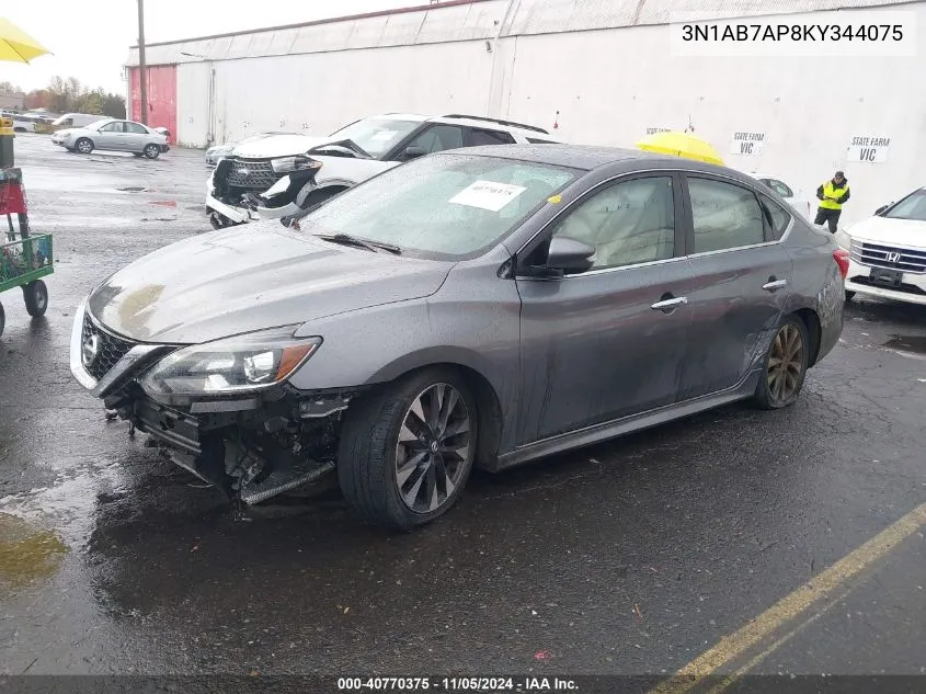 2019 Nissan Sentra Sr VIN: 3N1AB7AP8KY344075 Lot: 40770375