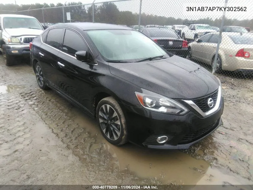 2019 Nissan Sentra Sr VIN: 3N1AB7AP7KY302562 Lot: 40779209