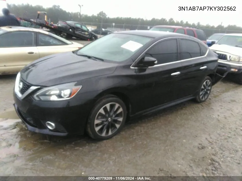 2019 Nissan Sentra Sr VIN: 3N1AB7AP7KY302562 Lot: 40779209