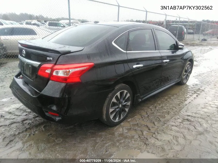 2019 Nissan Sentra Sr VIN: 3N1AB7AP7KY302562 Lot: 40779209