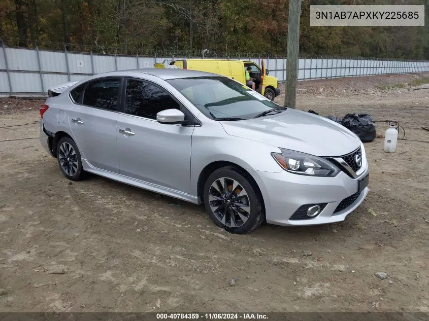 2019 Nissan Sentra Sr VIN: 3N1AB7APXKY225685 Lot: 40784359