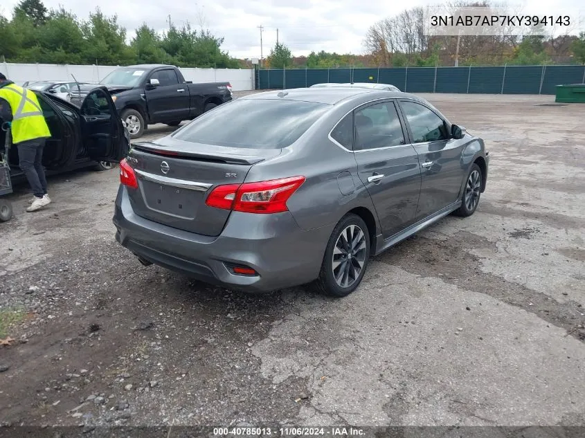 2019 Nissan Sentra Sr VIN: 3N1AB7AP7KY394143 Lot: 40785013