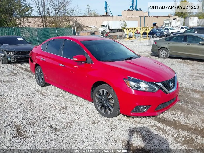 2019 Nissan Sentra Sr VIN: 3N1AB7AP7KY324268 Lot: 40785844