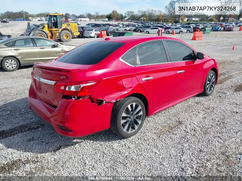 2019 Nissan Sentra Sr VIN: 3N1AB7AP7KY324268 Lot: 40785844