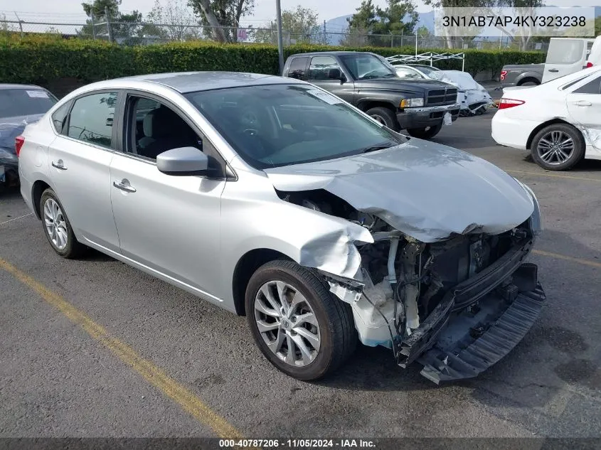 2019 Nissan Sentra Sv VIN: 3N1AB7AP4KY323238 Lot: 40787206