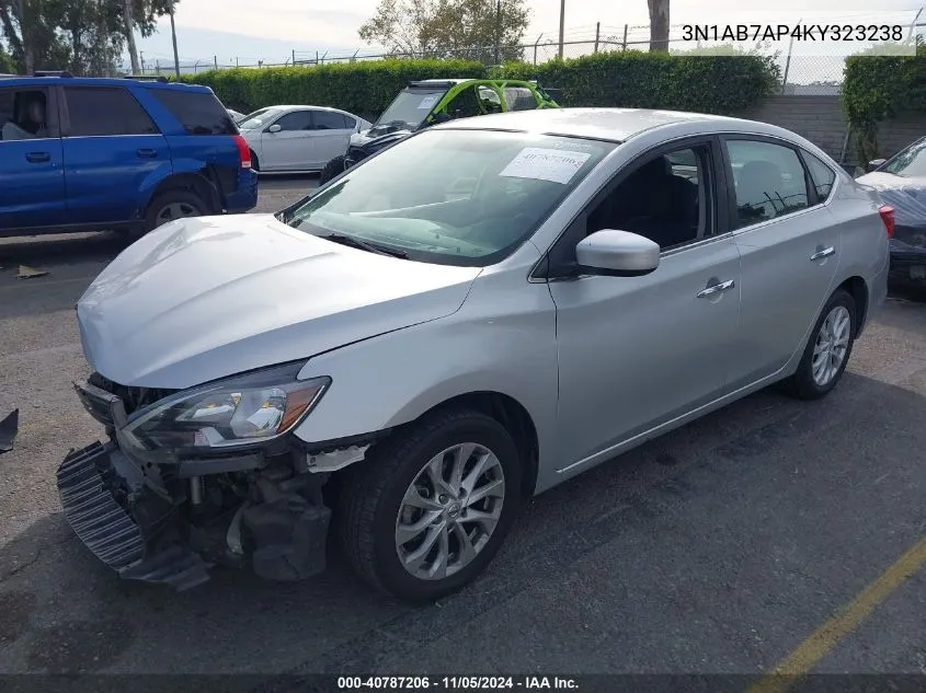 2019 Nissan Sentra Sv VIN: 3N1AB7AP4KY323238 Lot: 40787206