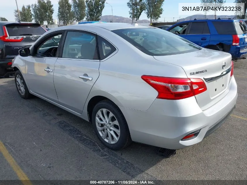 2019 Nissan Sentra Sv VIN: 3N1AB7AP4KY323238 Lot: 40787206