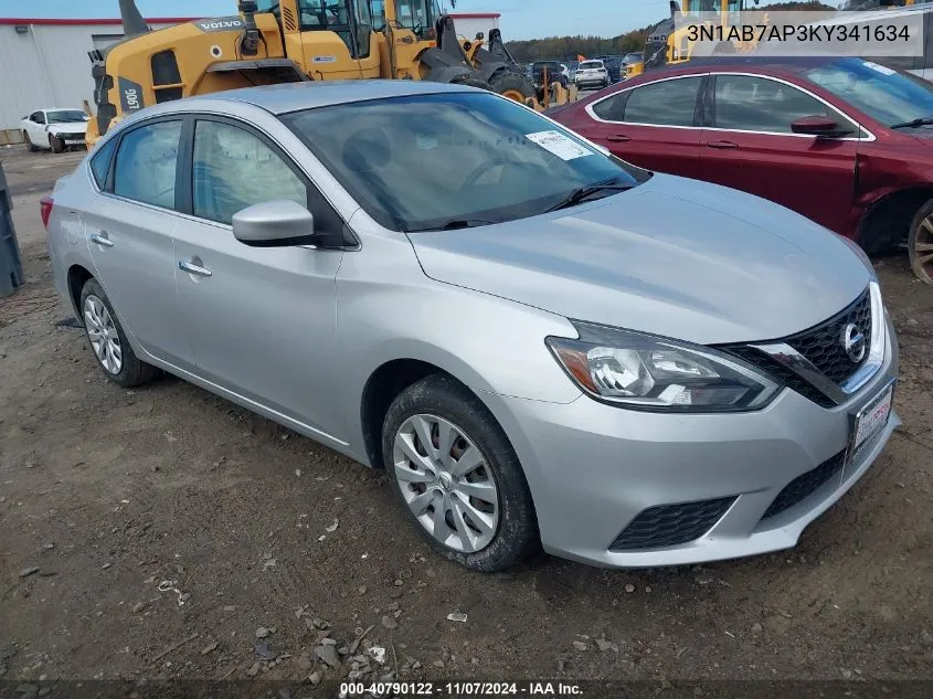 2019 Nissan Sentra S VIN: 3N1AB7AP3KY341634 Lot: 40790122