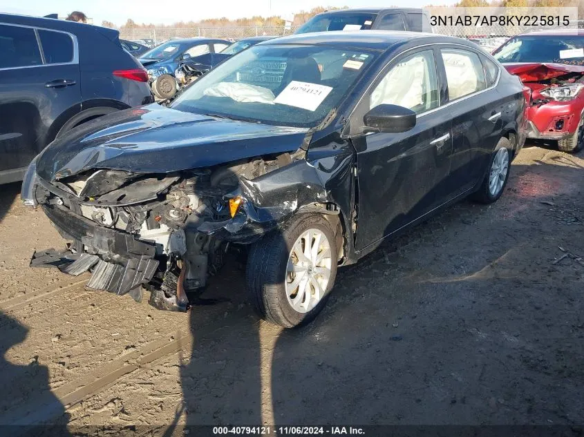 2019 Nissan Sentra Sv VIN: 3N1AB7AP8KY225815 Lot: 40794121