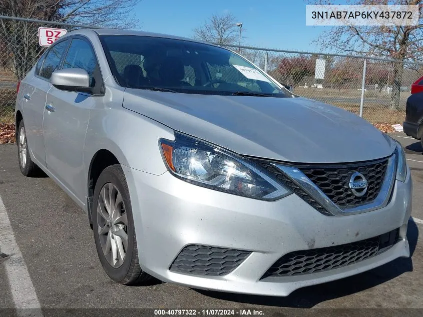 2019 Nissan Sentra Sv VIN: 3N1AB7AP6KY437872 Lot: 40797322