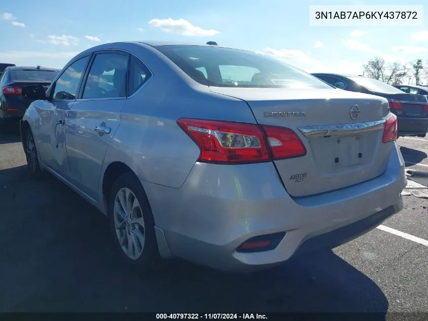 2019 Nissan Sentra Sv VIN: 3N1AB7AP6KY437872 Lot: 40797322