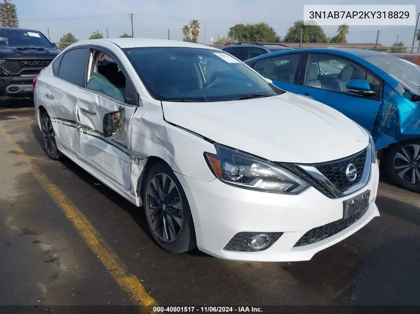 3N1AB7AP2KY318829 2019 Nissan Sentra Sr