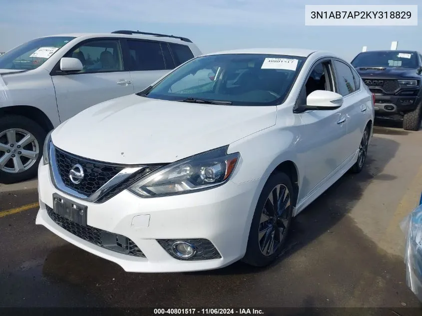 3N1AB7AP2KY318829 2019 Nissan Sentra Sr