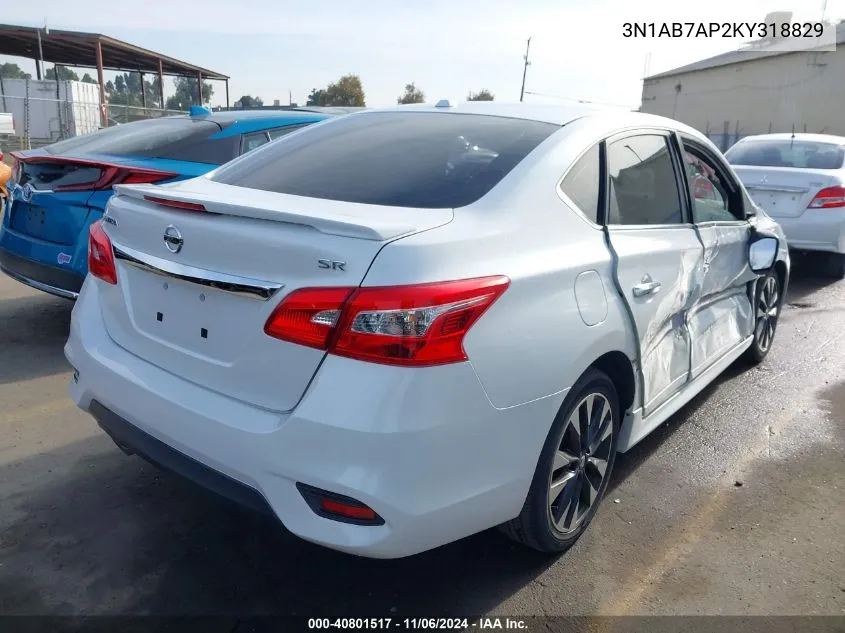 3N1AB7AP2KY318829 2019 Nissan Sentra Sr