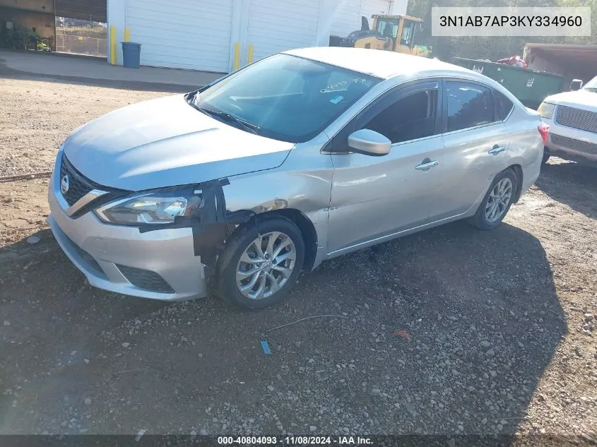 3N1AB7AP3KY334960 2019 Nissan Sentra Sv