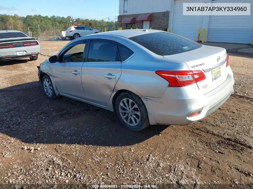 3N1AB7AP3KY334960 2019 Nissan Sentra Sv