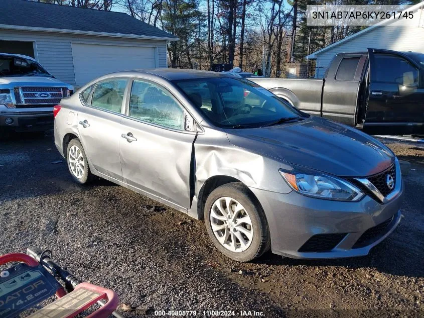 2019 Nissan Sentra Sv VIN: 3N1AB7AP6KY261745 Lot: 40805779