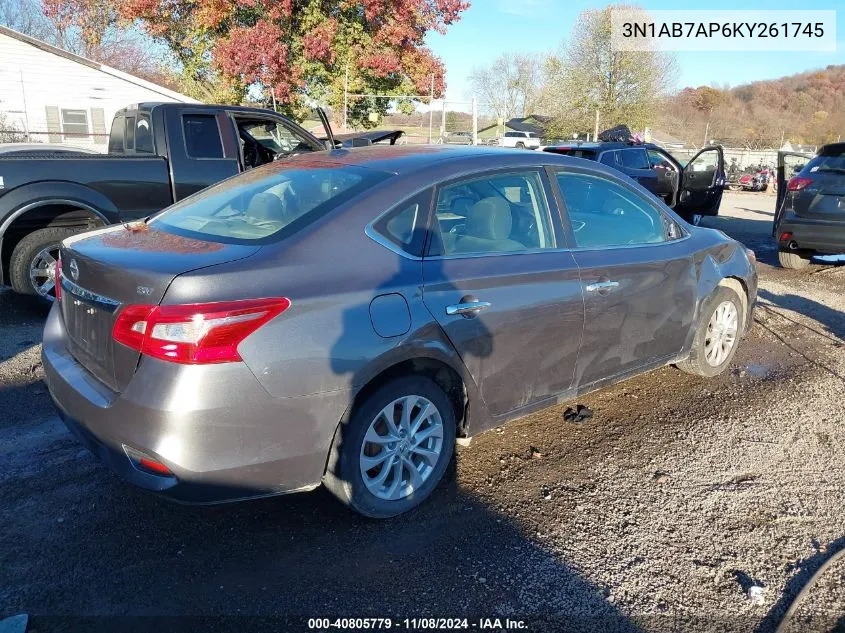 2019 Nissan Sentra Sv VIN: 3N1AB7AP6KY261745 Lot: 40805779