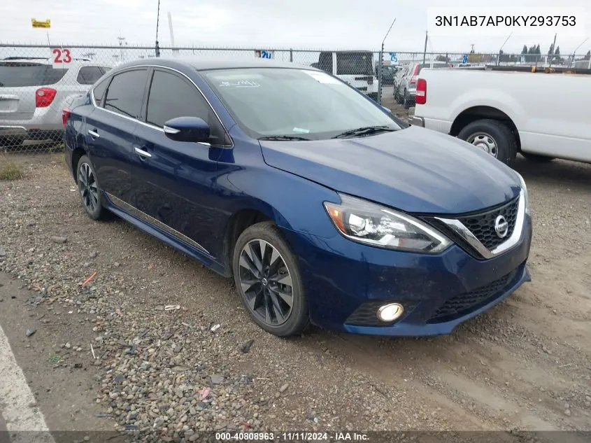 2019 Nissan Sentra S/Sv/Sr/Sl VIN: 3N1AB7AP0KY293753 Lot: 40808963