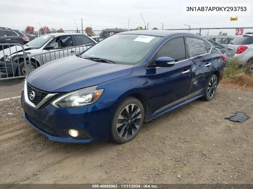 2019 Nissan Sentra S/Sv/Sr/Sl VIN: 3N1AB7AP0KY293753 Lot: 40808963